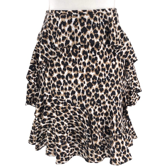 Michael Kors Collection Womens Size 2 100% Silk Ruffled Mini Skirt Made in Italy - Picture 1 of 6